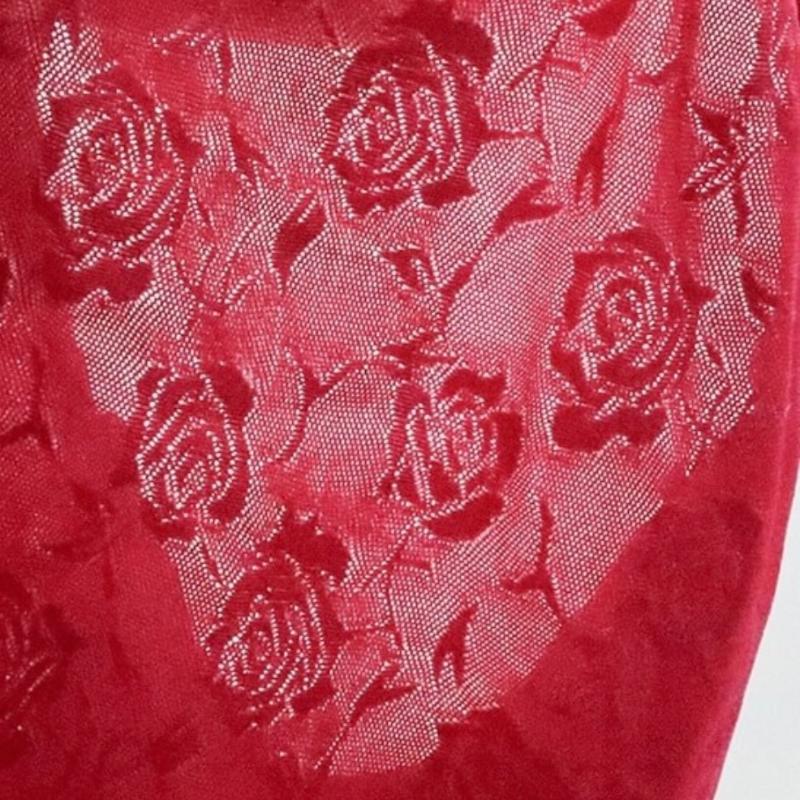尼龍網紗半透滿版玫瑰印花內褲 中腰 F碼 30983 圖片