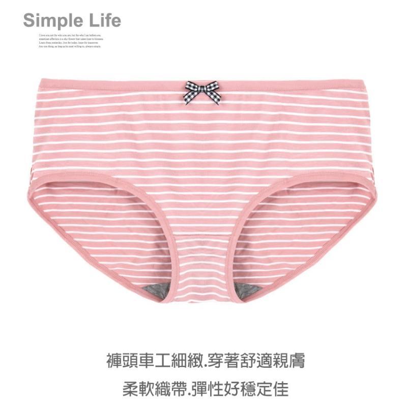 莫代爾石墨烯褲底蝴蝶結條紋內褲 低腰 F/XL碼 833 圖片